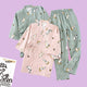 Kitty Cat Kimono Pyjamas Set - The Linea Home - Pink and Mint