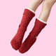 Cable Knit Super Warm Socks - www.thelineahome.nl - Cherry Red