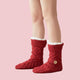 Cable Knit Super Warm Socks - www.thelineahome.nl - Cherry Red