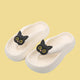 Kuro & Shiro Kitty Cat Slippers - The Linea Home - Kawaii Homeware - Black and White Cats