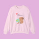 Love is ~ Globe Crewneck Sweater - www.thelineahome.nl - Kawaii Homeware - Sakura Pink