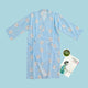 Pastel Neko Kimono Robe - The Linea Home - Kawaii Homeware - 100% Cotton -  Sky Blue