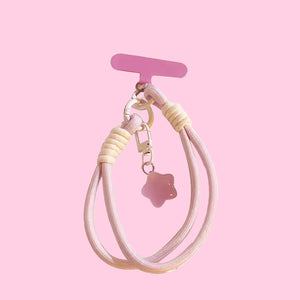 Lucky Star Phone Lanyard - www.thelineahome.nl - Kawaii Phone Accessories  - Sakura Pink