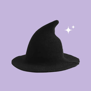 Wizard Wool Blend Hat - The Linea Home - Kawaii Accessories - Midnight Black