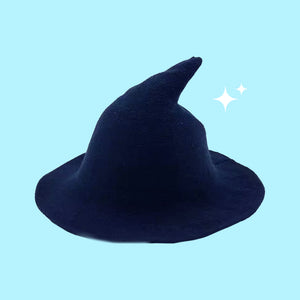 Wizard Wool Blend Hat - The Linea Home - Kawaii Accessories - Navy Blue
