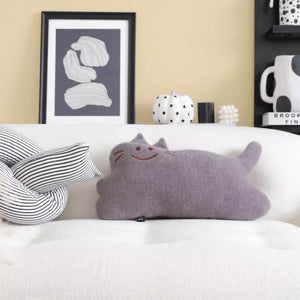 Cuddly Cat Cushions - www.thelineahome.nl - Kawaii Homeware - Grey Kitty