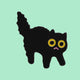 Midnight Cat Enamel Pins - The Linea Home - Kawaii Accessories - Freaky Cat