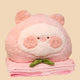 Ikimono 3 in 1 Cushion Blanket Set - www.thelineahome.nl - Peachy Piggy