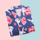 Moon Rabbit Kimono Pyjamas Set - The Linea Home - 100% Cotton - Nippon Blue