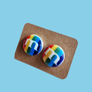 M&M Earrings - The Linea Home - Kawaii Accessories - Rainbow 