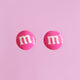 M&M Earrings - www.thelineahome.nl - Kawaii Accessories - Rose Pink