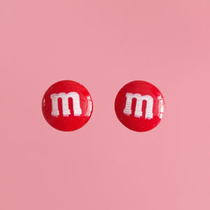 M&M Earrings - www.thelineahome.nl - Kawaii Accessories - Classic Red