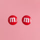 M&M Earrings - www.thelineahome.nl - Kawaii Accessories - Classic Red