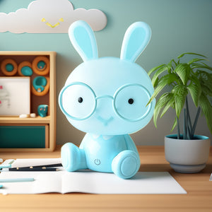 Dapper Bunny LED Lamp - www.thelineahome.nl - Kawaii Homeware - Sky Blue 