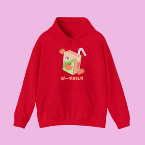 Life's a Peach Hoodie - www.thelineahome.nl - Cherry Red