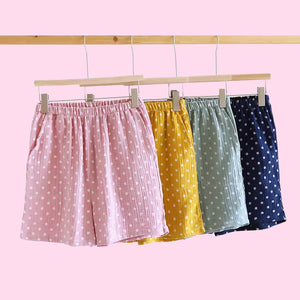 Polka Dots Pyjamas Shorts - www.thelineahome.nl - Kawaii Home Apparel - All Designs