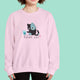 Pushy Cat Crewneck Sweater - www.thelineahome.nl - Sakura Pink