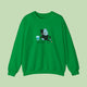 Pushy Cat Crewneck Sweater - www.thelineahome.nl - Forest Green
