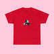 Pushy Cat Cotton T-Shirt - www.thelineahome.nl - Cherry Red