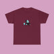 Pushy Cat Cotton T-Shirt - www.thelineahome.nl - Aubergine Purple