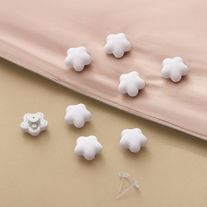Plum Blossom Duvet Pins (Set of 4) - The Linea Home - Kawaii HomewareePlum Blossom Duvet Pins (Set of 4) - The Linea Home - Kawaii Homeware - Cotton White
