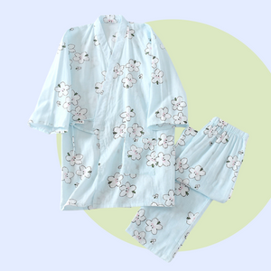 Sakura Kimono Pyjamas - www.thelineahome.nl - Sky Blue