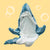 Sammie Shark Flannel Blanket Onesie - The Linea Home - Kawaii Home Apparel - Shark Blanket