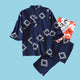 Shikaku Kimono Pyjamas Set - The Linea Home - Kawaii Home Apparel - Midnight Blue