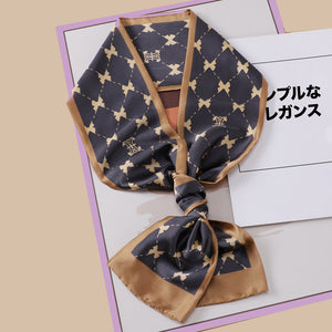 Silk Hachimaki Style Hair Twilly - The Linea Home - Kawaii Accessories - Midnight Purple