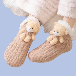 Cuddly Bear House Socks