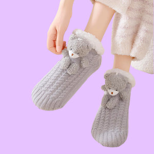 Cuddly Bear House Socks