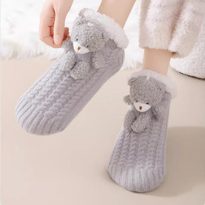 Cuddly Bear House Socks