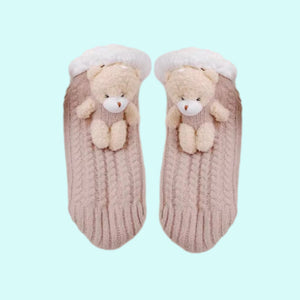 Cuddly Bear House Socks