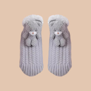 Cuddly Bear House Socks