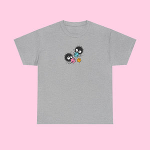 Soot Monster Cotton T-shirt - www.thelineahome.nl - Soft Grey - Cotton Tee Shirt