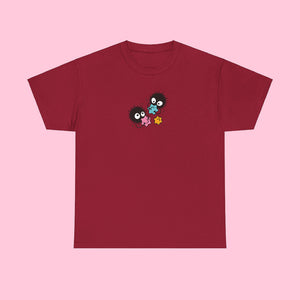 Soot Monster Cotton T-shirt - www.thelineahome.nl - Maroon Red - Cotton Tee Shirt