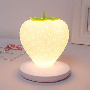 Strawberry Night LIght - The Linea Home - Kawaii Homeware - Bedroom/ Study Room accessories - White Chocolate