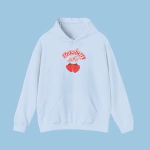 Strawberry Milk Hoodie - www.thelineahome.nl - KAWAII CLOTHING - POWDER BLUE