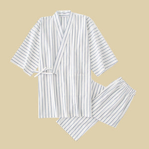 Heiko Kimono Pyjamas - www.thelineahome.nl - Kawaii Pyjamas - Cotton White