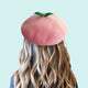 Kudamono Wool Felt Beret - The Linea Home - Kawaii Accessories - Hats - Peach Pink