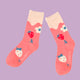 Sweet Ichigo Pop Socks - The Linea Home - Kawaii Home Apparel / Fashion Accessories - Pink socks, Strawberry designs