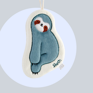 Sleepy Sloth Hand Towels - www.thelineahome.nl - Cool Teal
