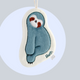 Sleepy Sloth Hand Towels - www.thelineahome.nl - Cool Teal