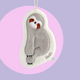 Sleepy Sloth Hand Towels - www.thelineahome.nl - Warm Grey