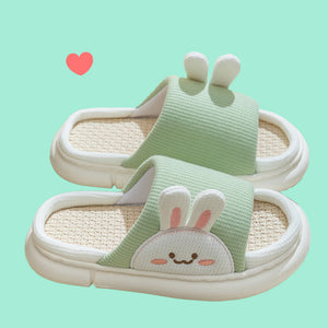 Tatami Bunny Slippers - The Linea Home - Kawaii Homeware - Minty Green
