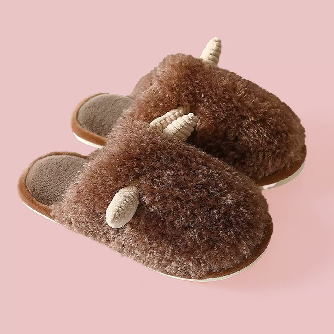 Kids Bootie Almond Satin. Alpaca Fur Slippers - BABOOSHA PARIS - toddler  slippers