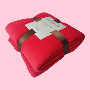 Colour Pop Velvety Blanket - The Linea Home - Kawaii Homeware - Cherry Red