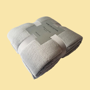 Colour Pop Velvety Blanket - The Linea Home - Kawaii Homeware - Warm Grey