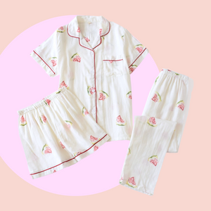 Watermelon Cotton Pyjamas (3PC Set)
