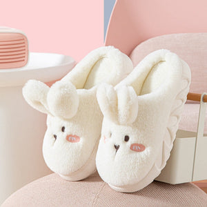 Marshmallow Bunny Slippers - The LInea Home - Fluffy Winter Slippers - Milky White
